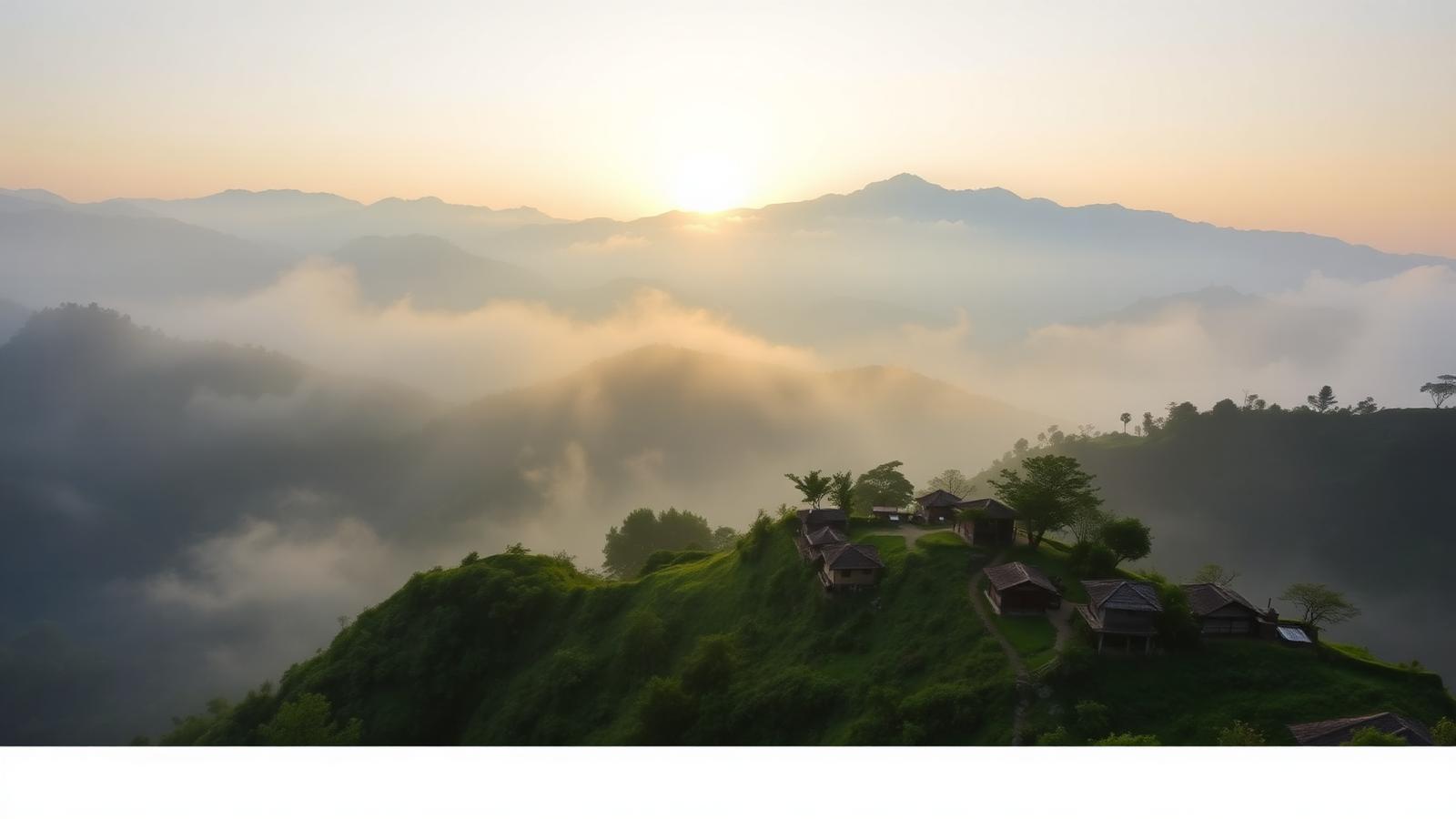 Arunachal Pradesh landscape at dawn